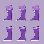 purple ankle socks image